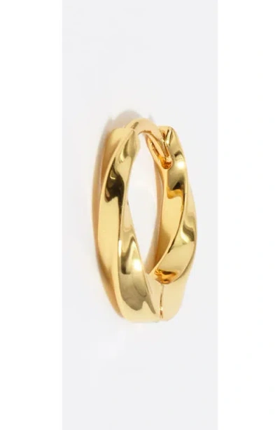 Bimba Y Lola Textured Hoop Earrings In Gold