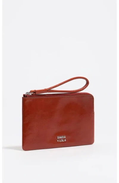 Bimba Y Lola Large Leather Coin Wallet In Red