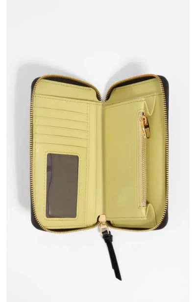 Bimba Y Lola Crocodile-effect Zip-around Wallet In Black