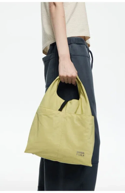 Bimba Y Lola Medium Nylon Paper Bag In Green