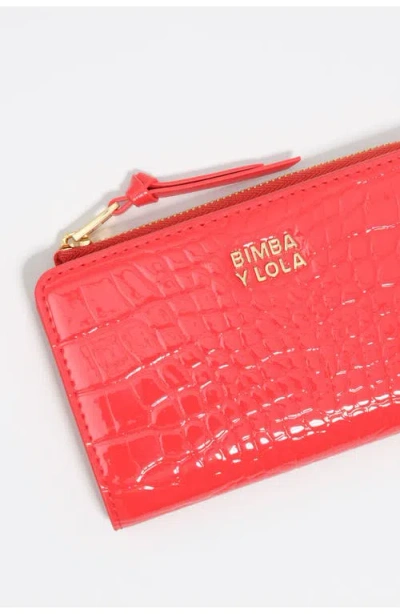 Bimba Y Lola Crocodile-effect Zip-around Wallet In Orange