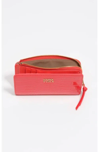 Bimba Y Lola Crocodile-effect Zip-around Wallet In Orange