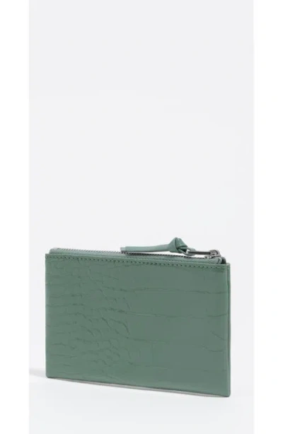Bimba Y Lola Shiny Textured Coin Purse In Green