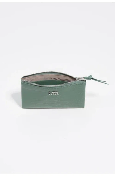 Bimba Y Lola Shiny Textured Coin Purse In Green