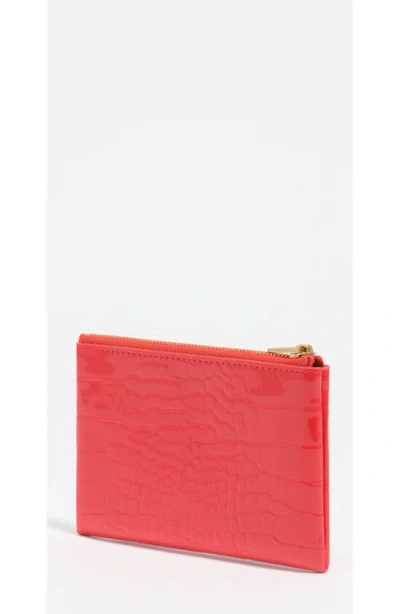 Bimba Y Lola Shiny Textured Coin Purse In Orange