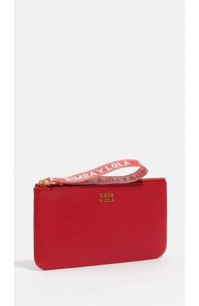 Bimba Y Lola Large Leather Coin Purse In Red
