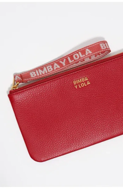 Bimba Y Lola Large Leather Coin Purse In Red