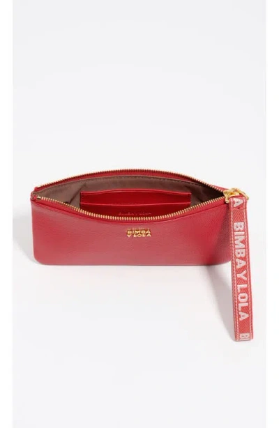 Bimba Y Lola Large Leather Coin Purse In Red