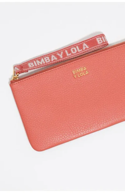 Bimba Y Lola Large Leather Coin Purse In Orange