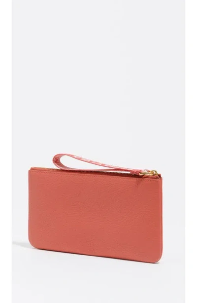 Bimba Y Lola Large Leather Coin Purse In Orange