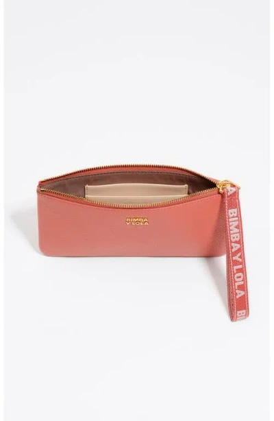 Bimba Y Lola Large Leather Coin Purse In Orange