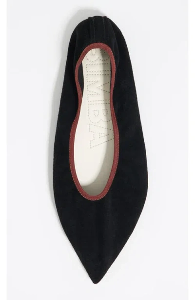 Bimba Y Lola Pointed Toe Ballerina In Black