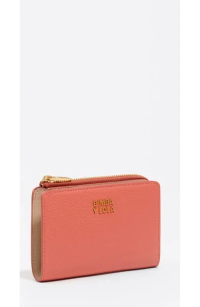 Bimba Y Lola Logo-plaque Zip Leather Wallet In Pink