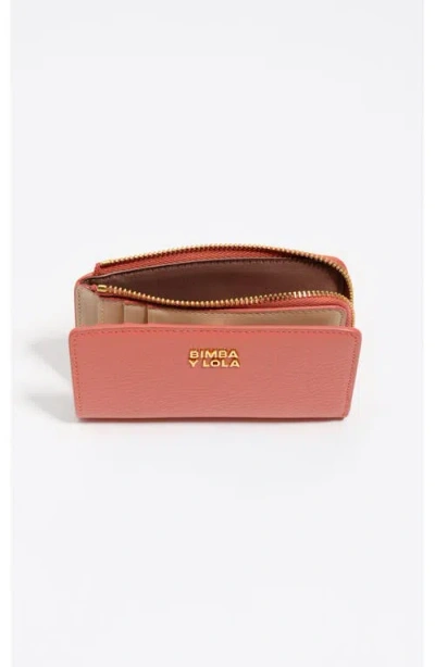 Bimba Y Lola Logo-plaque Zip Leather Wallet In Pink