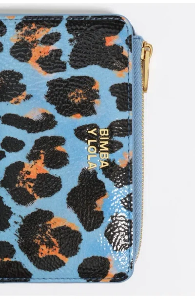 Bimba Y Lola Textured Shiny Leopard Print Coin Wallet