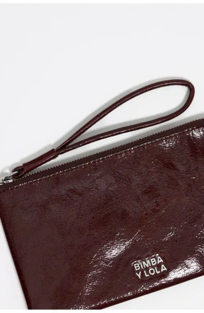 Bimba Y Lola Large Leather Coin Wallet In Brown