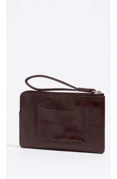 Bimba Y Lola Large Leather Coin Wallet In Brown