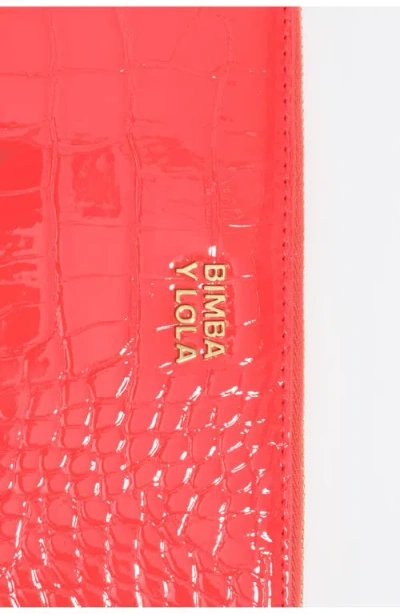 Bimba Y Lola Crocodile-effect Zip-around Wallet In Pink