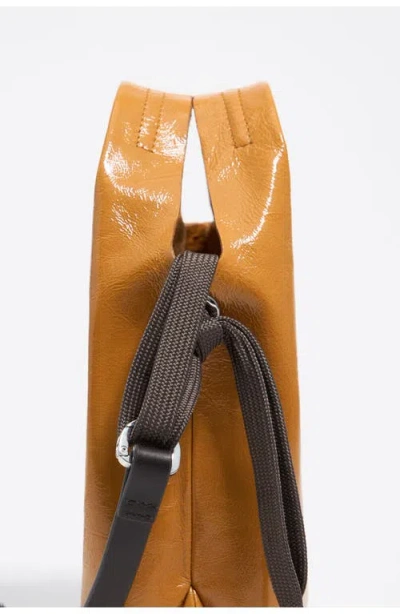 Bimba Y Lola Leather Mini Paper Bag In Brown