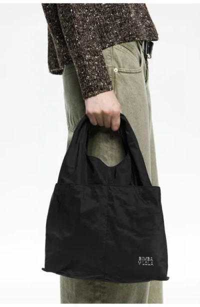 Bimba Y Lola Medium Nylon Paper Bag In Black