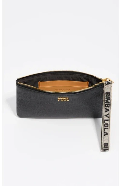 Bimba Y Lola Large Leather Coin Purse In Black