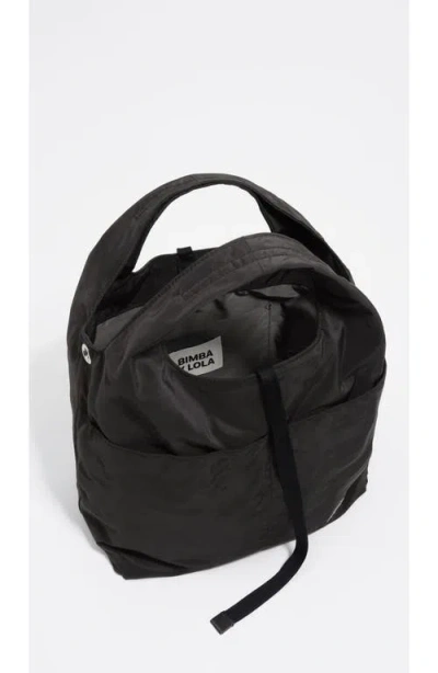 Bimba Y Lola Medium Nylon Paper Bag In Black