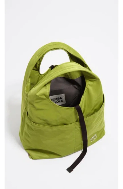 Bimba Y Lola Medium Nylon Paper Bag In Green