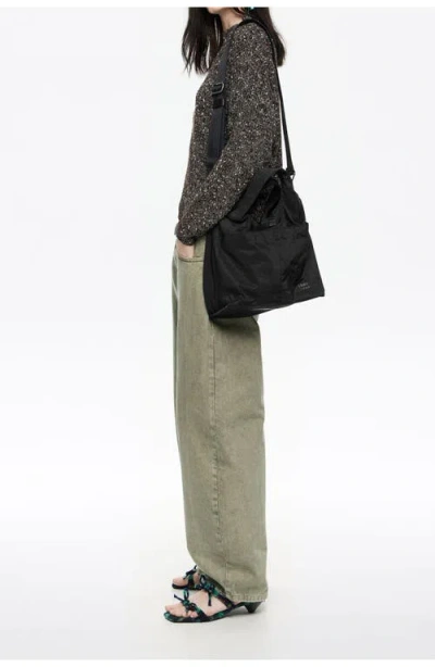 Bimba Y Lola Medium Nylon Paper Bag In Black