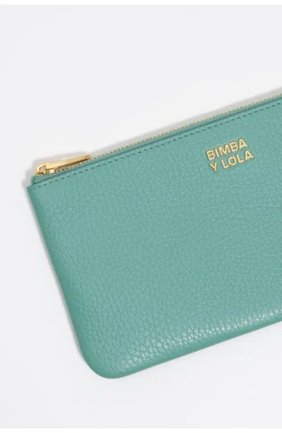 Bimba Y Lola Large Leather Coin Purse In Green