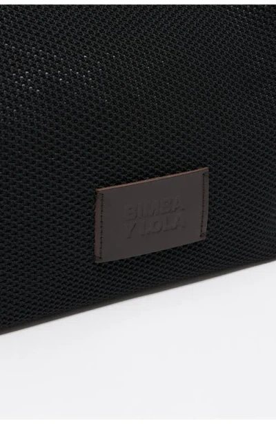 Bimba Y Lola Medium Flyknit Shoulder Bag In Black