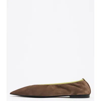 Bimba Y Lola Suede Pointed-toe Flat Pumps In Animal Print