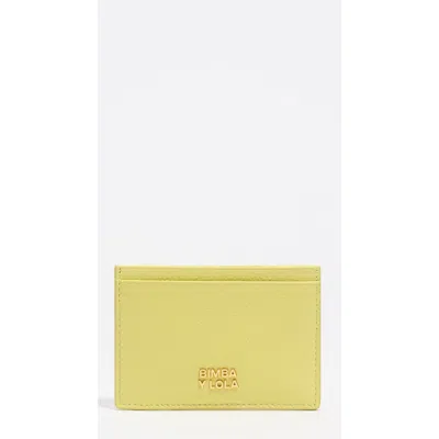 Bimba Y Lola Leather Card Holder In Yellow