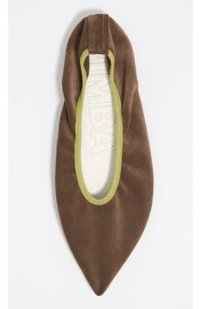 Bimba Y Lola Suede Pointed-toe Flat Pumps In Animal Print