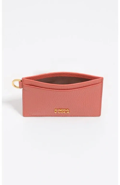 Bimba Y Lola Leather Card Holder In Pink
