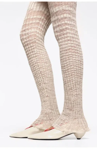 Bimba Y Lola Leather Small Heel Court Shoe In Animal Print