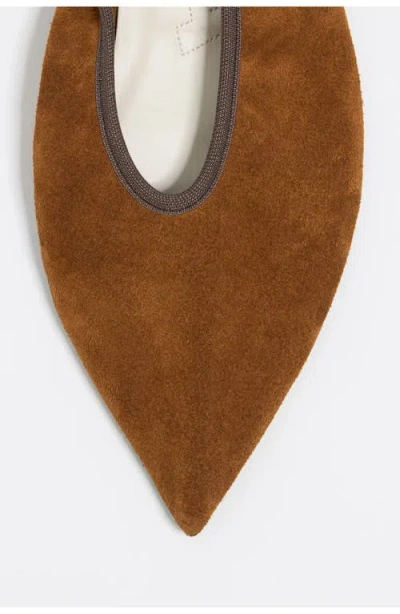 Bimba Y Lola Leather Small Heel Court Shoe In Multi