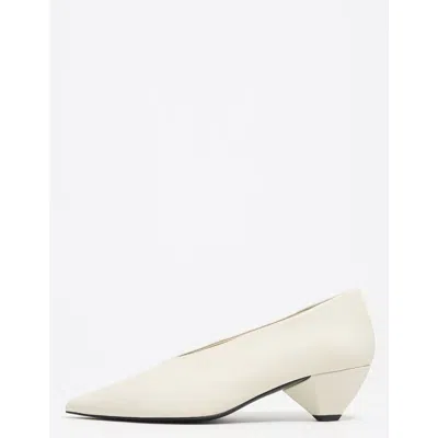 Bimba Y Lola Leather Medium Heel Court Shoe In Multi