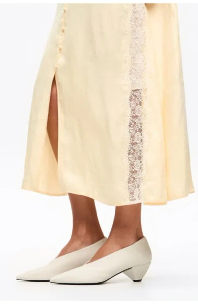 Bimba Y Lola Leather Medium Heel Court Shoe In Multi