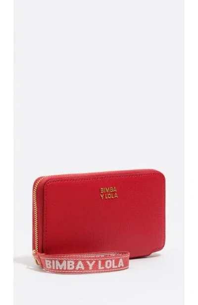 Bimba Y Lola Leather Rigid Upper Wallet In Red