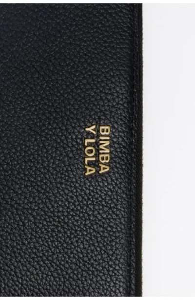 Bimba Y Lola Leather Rigid Upper Wallet In Black