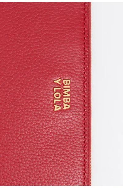Bimba Y Lola Leather Rigid Upper Wallet In Red