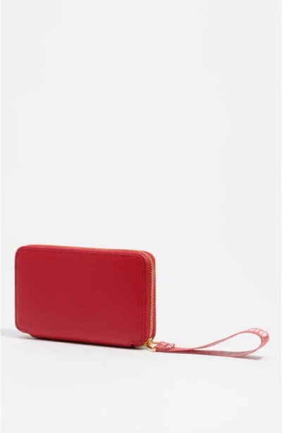 Bimba Y Lola Leather Rigid Upper Wallet In Red