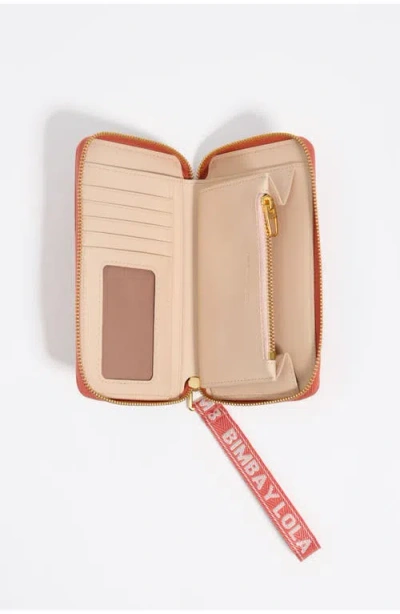 Bimba Y Lola Leather Rigid Upper Wallet In Pink