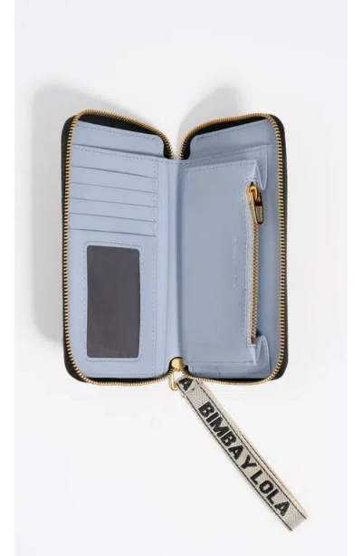 Bimba Y Lola Leather Rigid Upper Wallet In Black