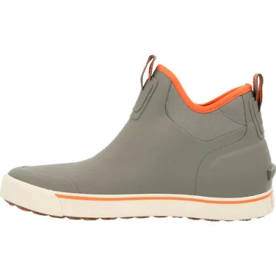Rocky Drystrike Waterproof Gray & Orange Deck Boot In Green