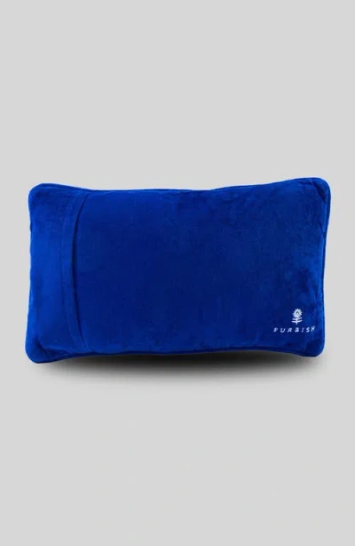 Furbish High End Gay Needlepoint Pillow In Blue