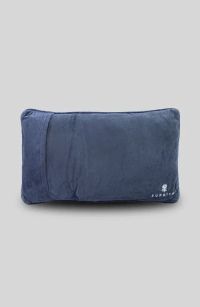 Furbish Uncomfortable Needlepoint Pillow In Blue