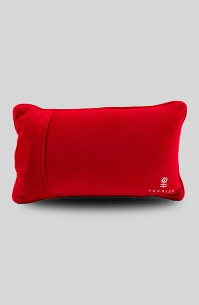 Furbish Merry Little Cocktail Needlepoint Pillow In Red