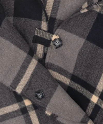 Echo Windowpane Hooded Ruana In Animal Print