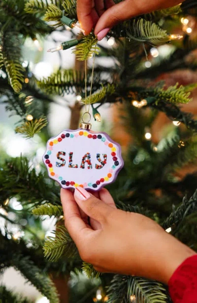 Furbish Scallop Ornament In Purple